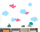 Airplanes Clouds  Nursery Sticker
